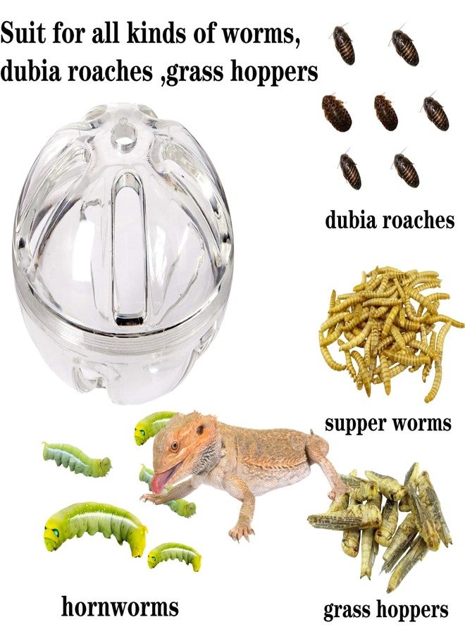 Odebyata Bearded Dragon Toy, Reptiles Lizard Geckos Large Worms Hornworms Slow Feeder,Chameleon Feeding Ball Toy Enrichment Interactive Feeding Ball Toy for Reptiles Tank Terrarium Decor - Image 5
